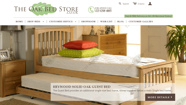 New Merchant – The Oak Bed Store
