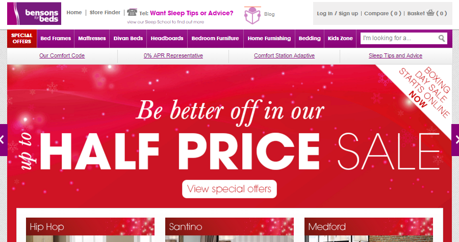Bensons for Beds - Winter Sale, code, publisher incentive and CPA rates - Affiliate Future Blog ...