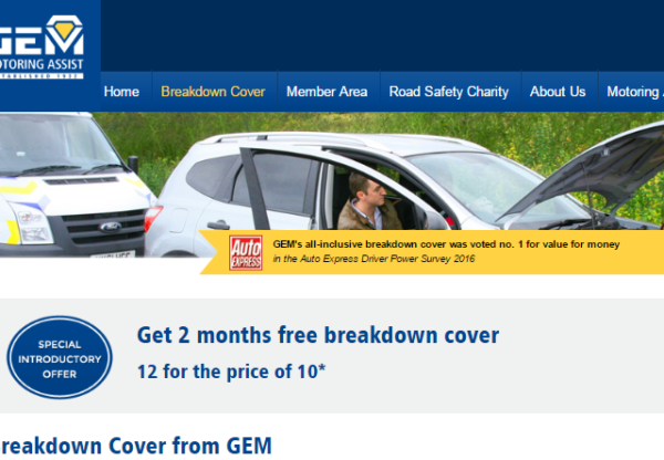 GEM Motoring: Best Breakdown Cover