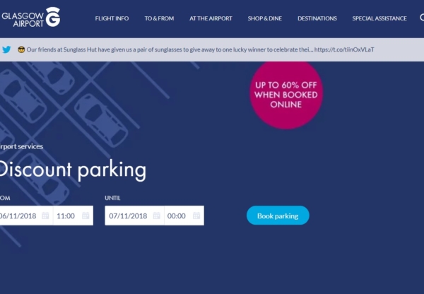 Glasgow Airport Parking is now Live on Affiliate Future!