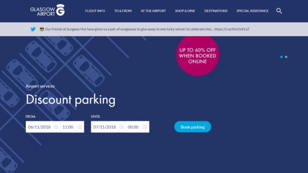 Glasgow Airport Parking is now Live on Affiliate Future!